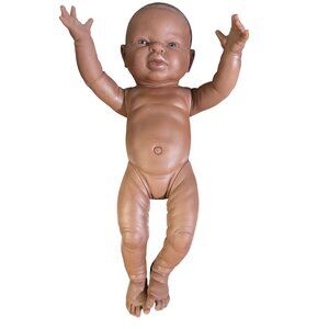 The Doll Factory Europe 15" Realistic African Baby Doll With Detailed Features &